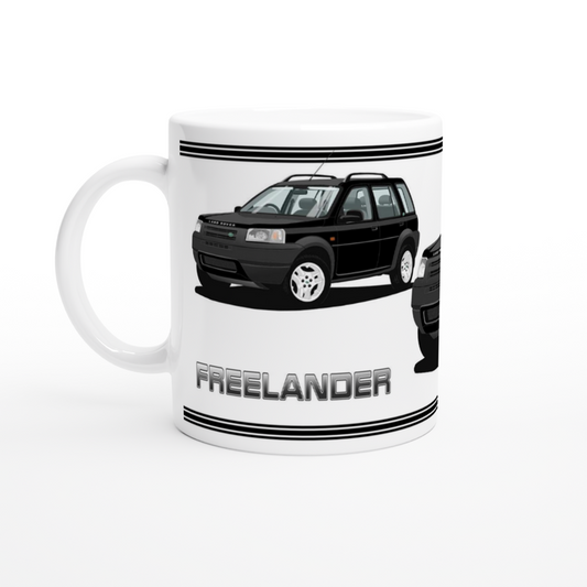 Land Rover Freelander Mk1 5 Door in Black Art Mug