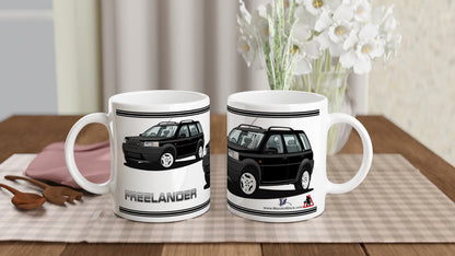 Land Rover Freelander Mk1 5 Door in Black Art Mug