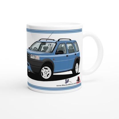 Land Rover Freelander Mk1 5 Door in Blue Art Mug
