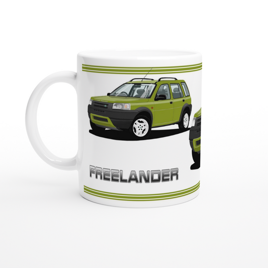 Land Rover Freelander Mk1 5 Door in Green Art Mug