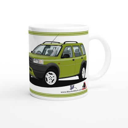 Land Rover Freelander Mk1 5 Door in Green Art Mug