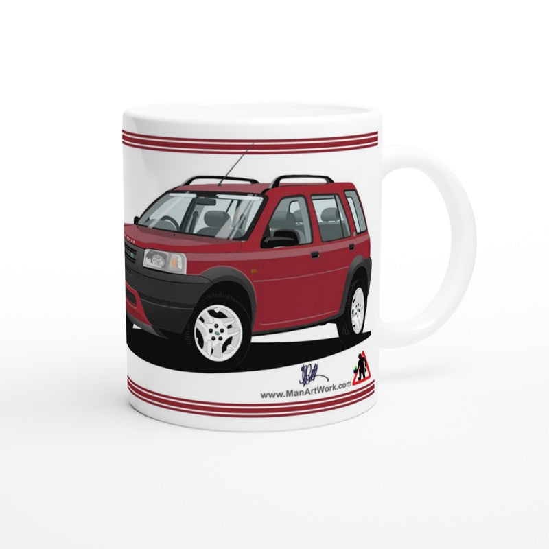Land Rover Freelander Mk1 5 Door in Red Art Mug