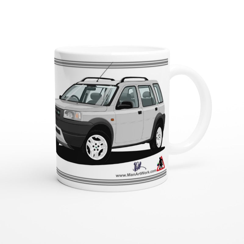 Land Rover Freelander Mk1 5 Door in Silver Art Mug