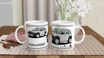 Land Rover Freelander Mk1 5 Door in Silver Art Mug