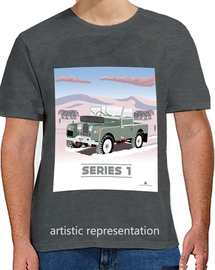 Land Rover Series 1 in Light Green (Snow)  Art T Shirt