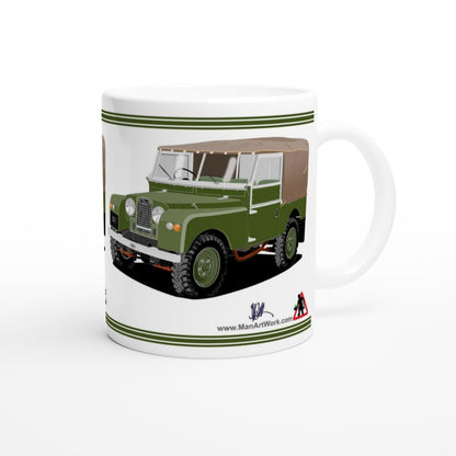 Lamd Rover Series 1 in Dark-Green Art Mug