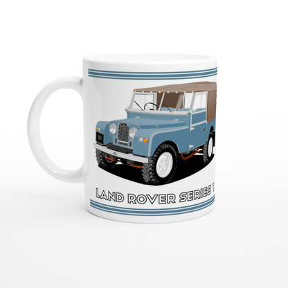 Land Rover Series 1 in Light Blue Art Mug