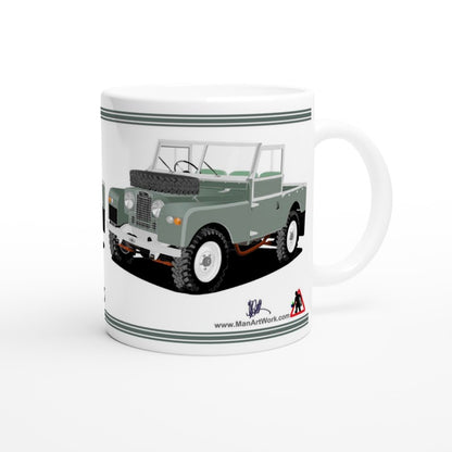 Land Rover Series 1 in Light Green Art Mug