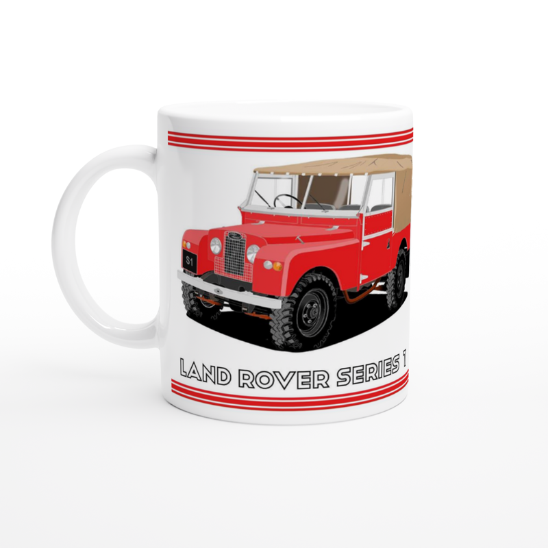 Lamd Rover Series 1 in Red Art Mug