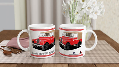 Lamd Rover Series 1 in Red Art Mug