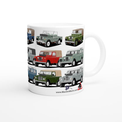 Land Rover Series 1, 2, 3 Multi Car Mug