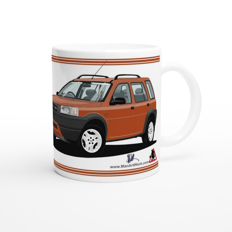 Land Rover Freelander Mk1 5 Door in Orange Art Mug