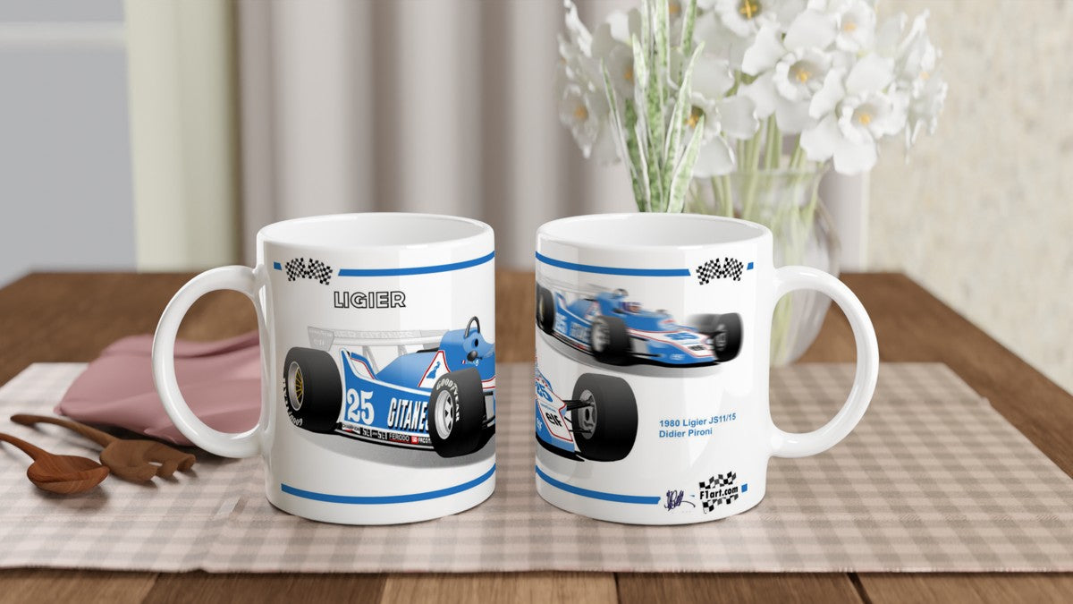 Ligier JS11-15 F1 Motor Racing Art Mug