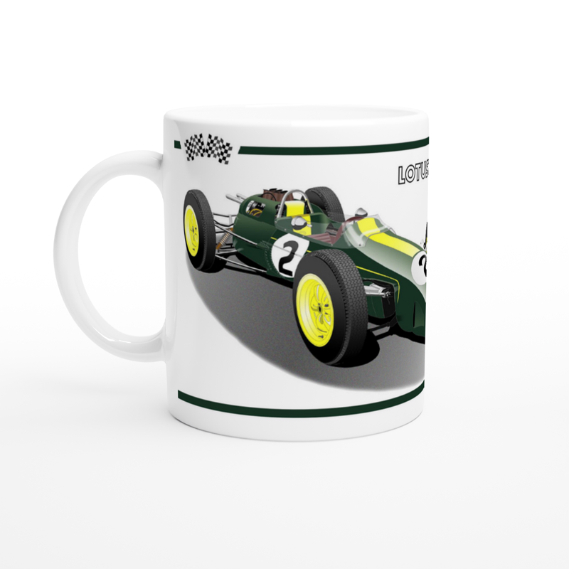 Lotus 25 1963 F1 Motor Racing Art Mug