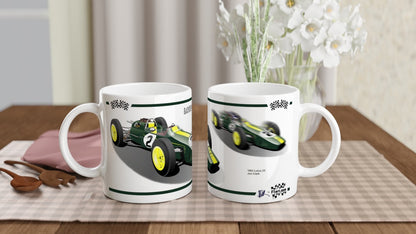 Lotus 25 1963 F1 Motor Racing Art Mug