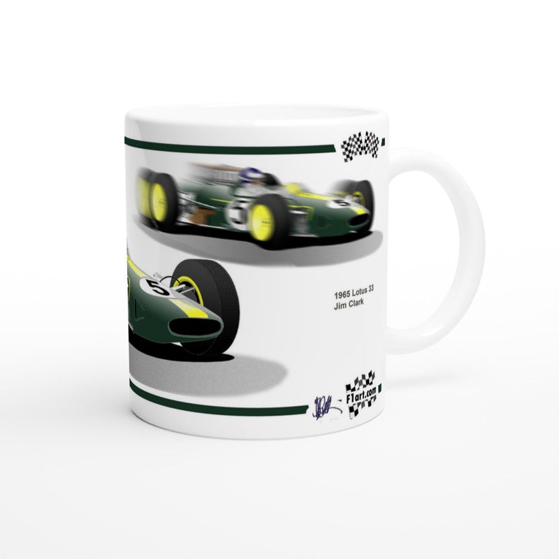 Lotus 33 1965 F1 Motor Racing Art Mug