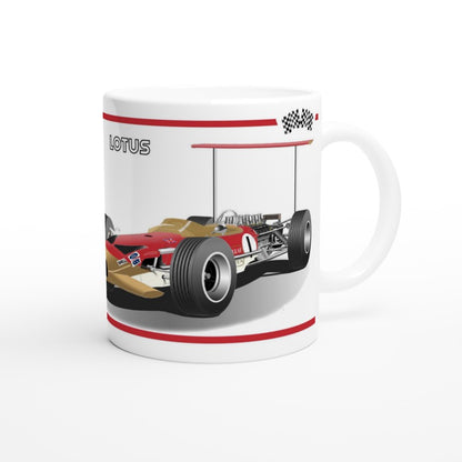 Lotus 49B 1968 F1 Motor Racing Art Mug