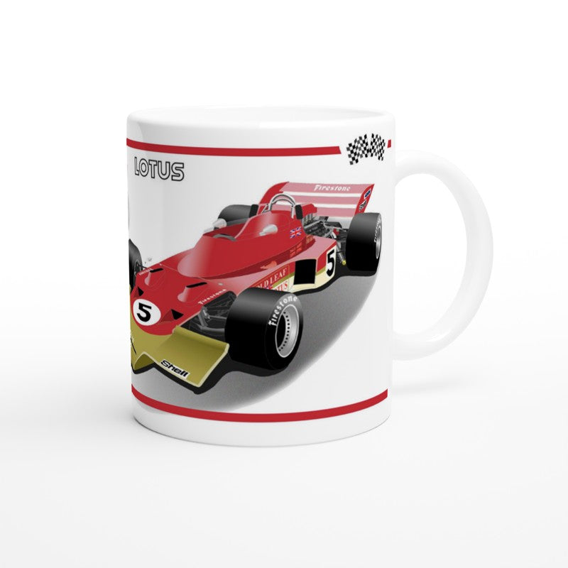 Lotus 72 1970 F1 Motor Racing Art Mug