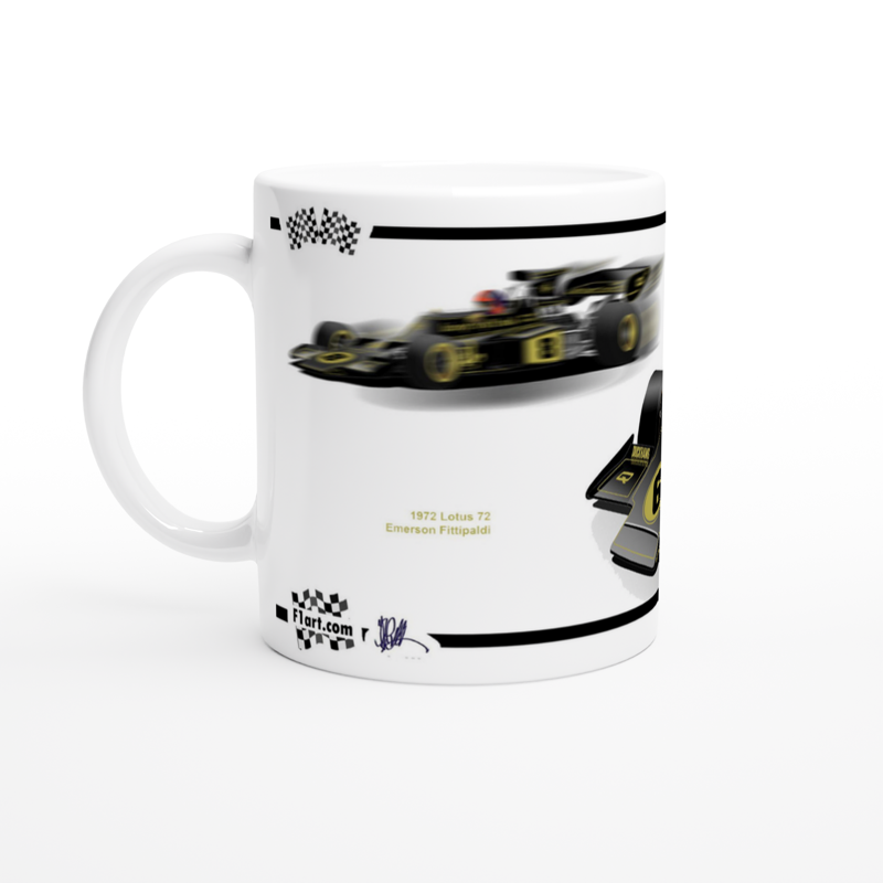 Lotus 72 1972 F1 Motor Racing Art Mug