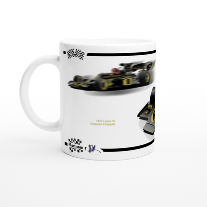 Lotus 72 1972 F1 Motor Racing Art Mug