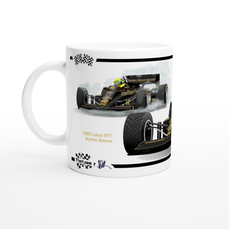 Lotus 97T F1 Motor Racing Art Mug