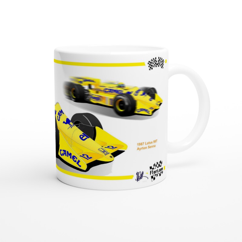 Lotus 99T F1 Motor Racing Art Mug