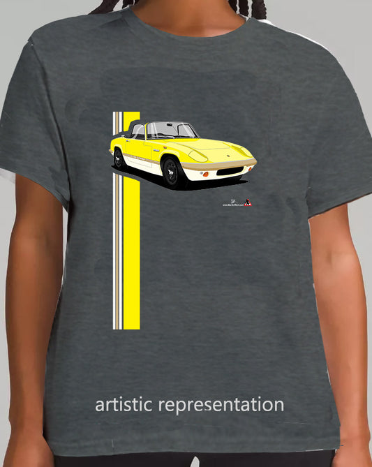 Lotus Elan Sprint Convertible in Yellow T Shirt