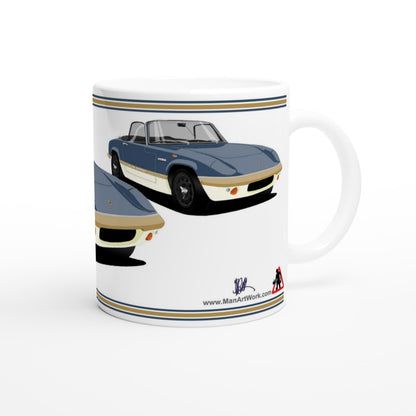 Lotus Elan Sprint Convertible in Blue Art Mug