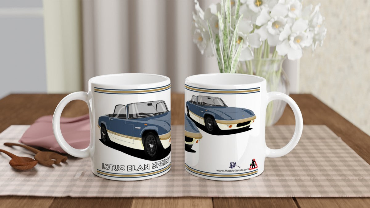 Lotus Elan Sprint Convertible in Blue Art Mug