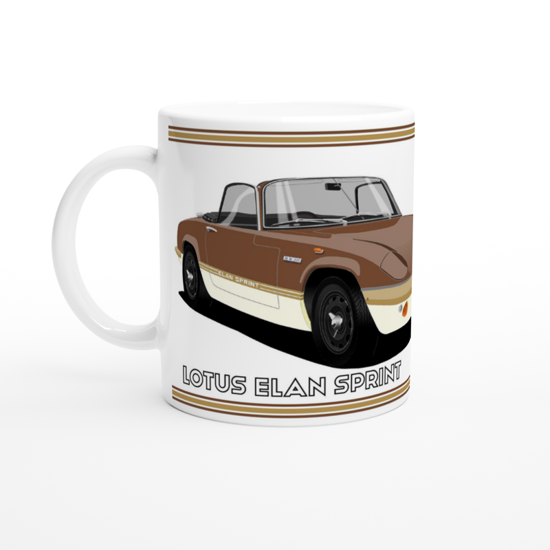 Lotus Elan Sprint Convertible in Brown Art Mug