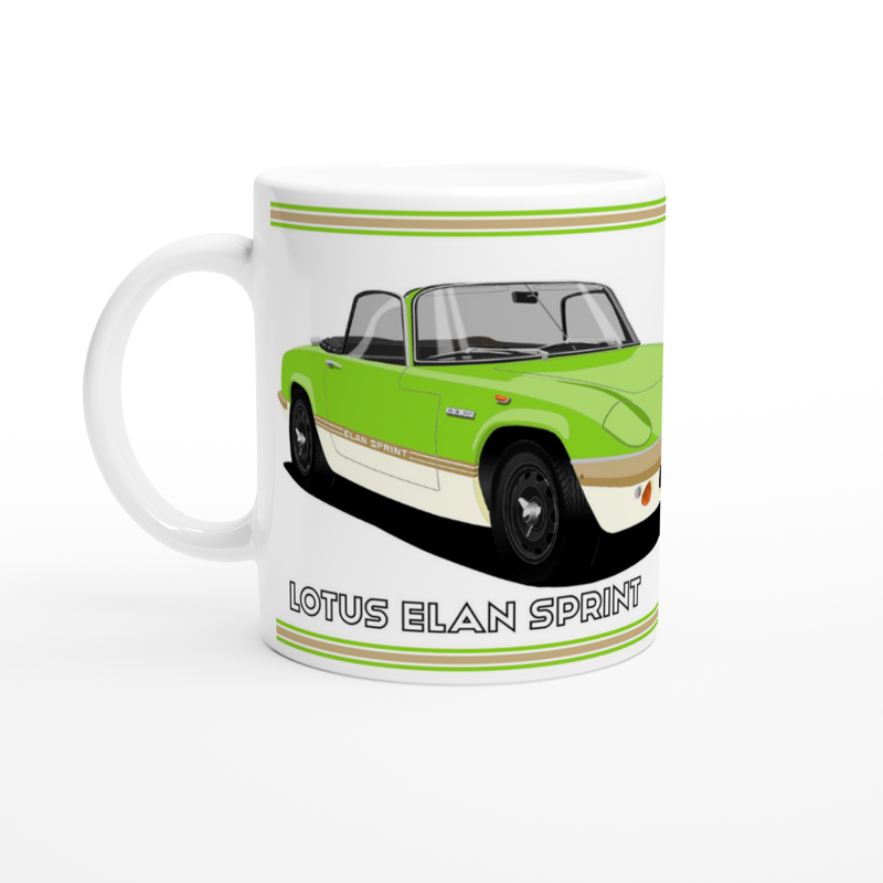 Lotus Elan Sprint Convertible in Green Art Mug