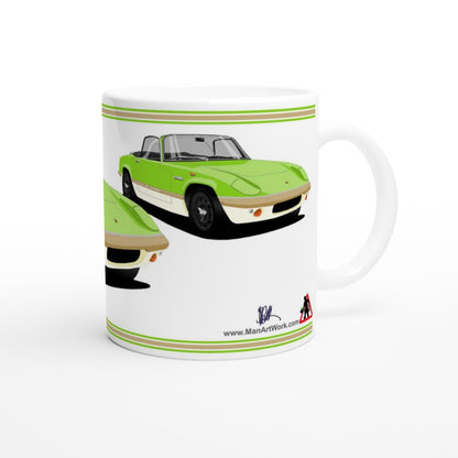 Lotus Elan Sprint Convertible in Green Art Mug