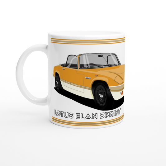 Lotus Elan Sprint Convertible in Orange Art Mug