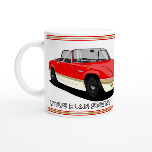 Lotus Elan Sprint Convertible in Red Art Mug