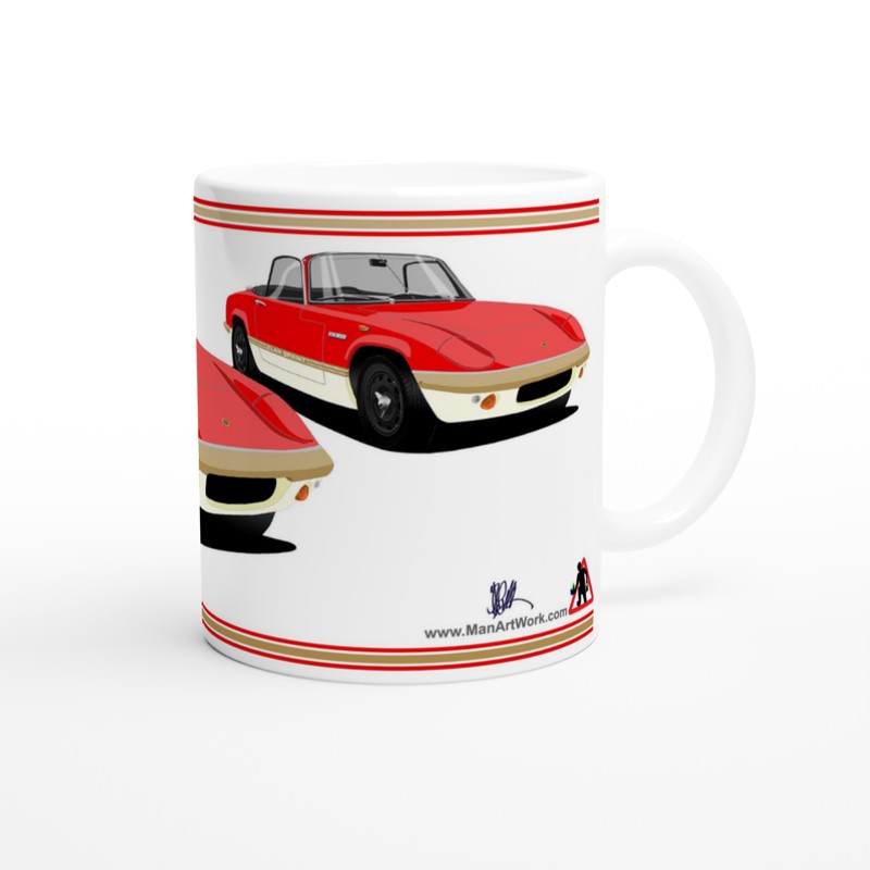 Lotus Elan Sprint Convertible in Red Art Mug