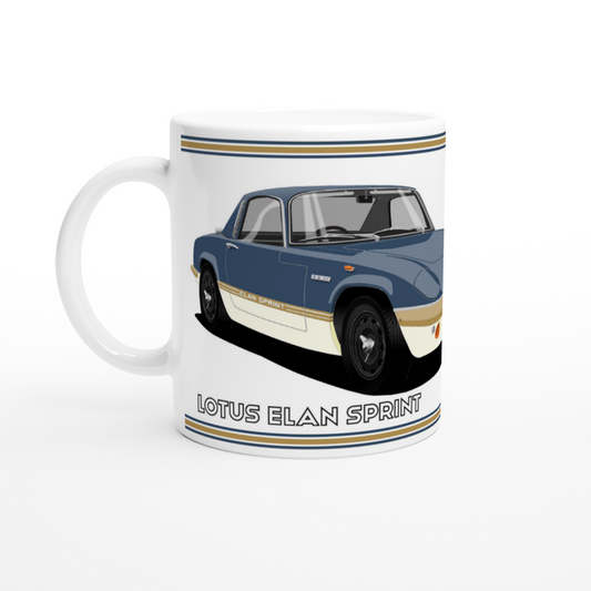 Lotus Elan Sprint Coupe in Blue Art Mug