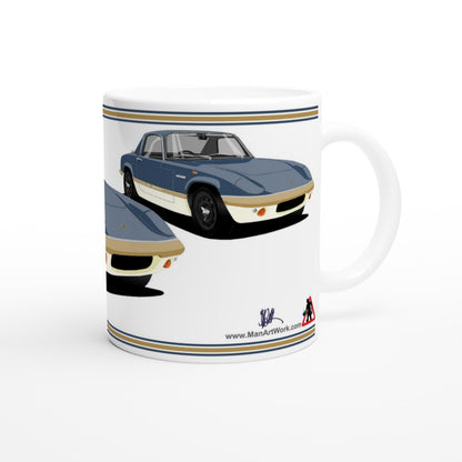 Lotus Elan Sprint Coupe in Blue Art Mug