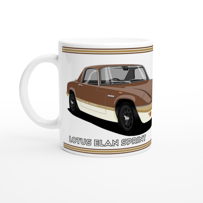 Lotus Elan Sprint Coupe in Brown Art Mug