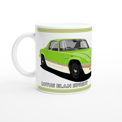 Lotus Elan Sprint Coupe in Green Art Mug