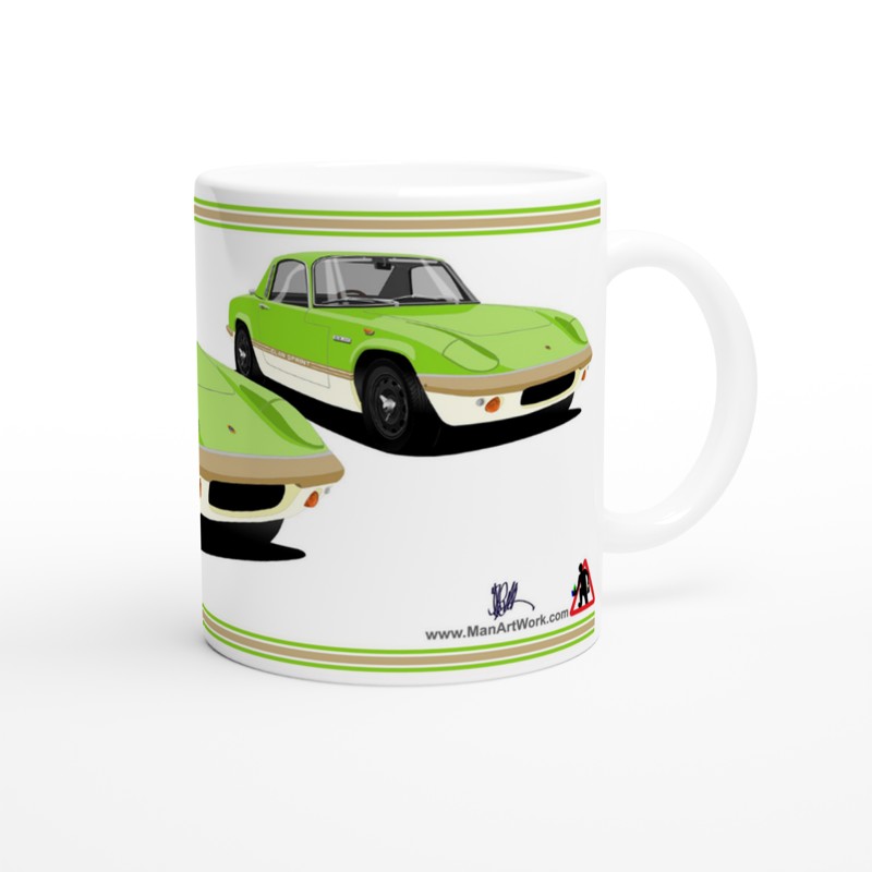 Lotus Elan Sprint Coupe in Green Art Mug