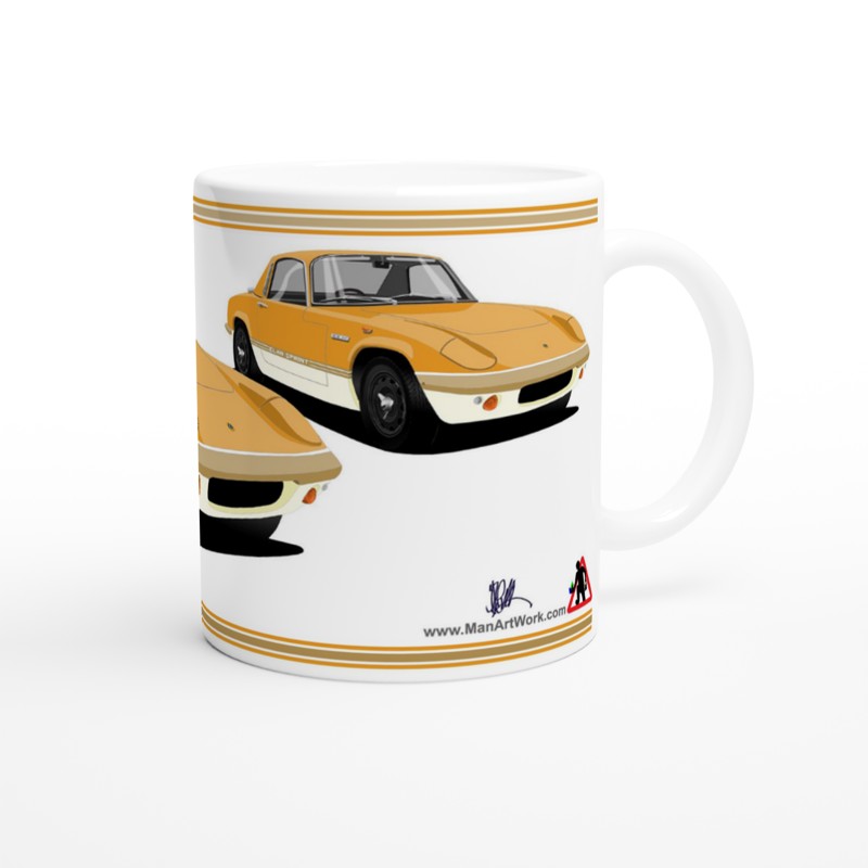 Lotus Elan Sprint Coupe in Orange Art Mug