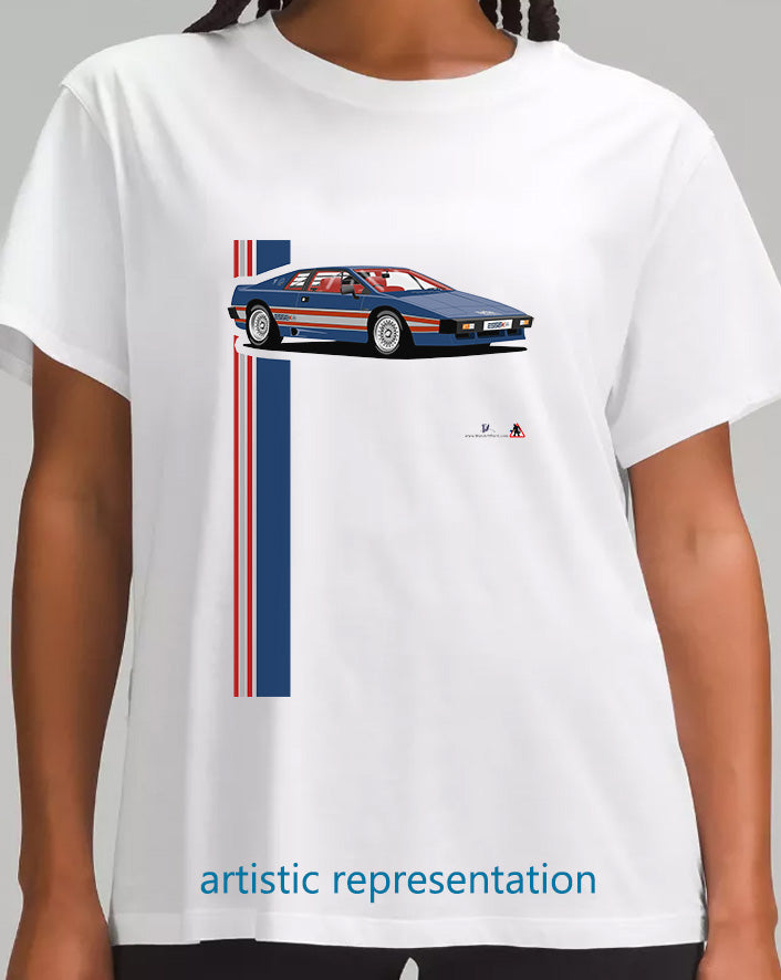 Lotus Esprit Turbo in Blue Essex T Shirt