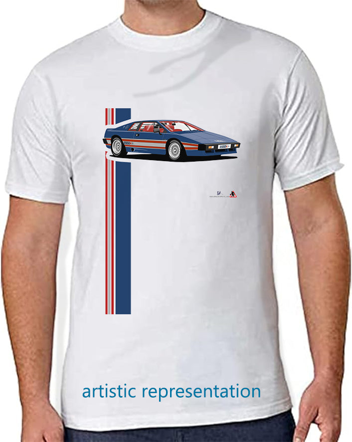 Lotus Esprit Turbo in Blue Essex T Shirt