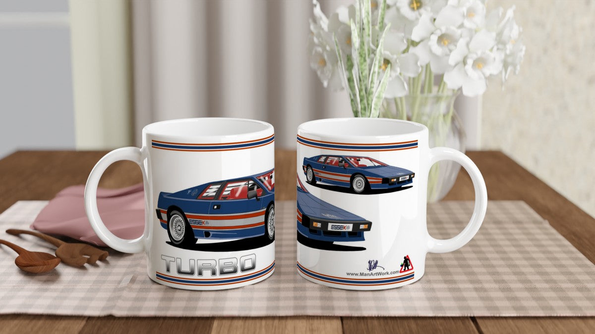 Lotus Esprit Turbo in Blue Essex Car Mug