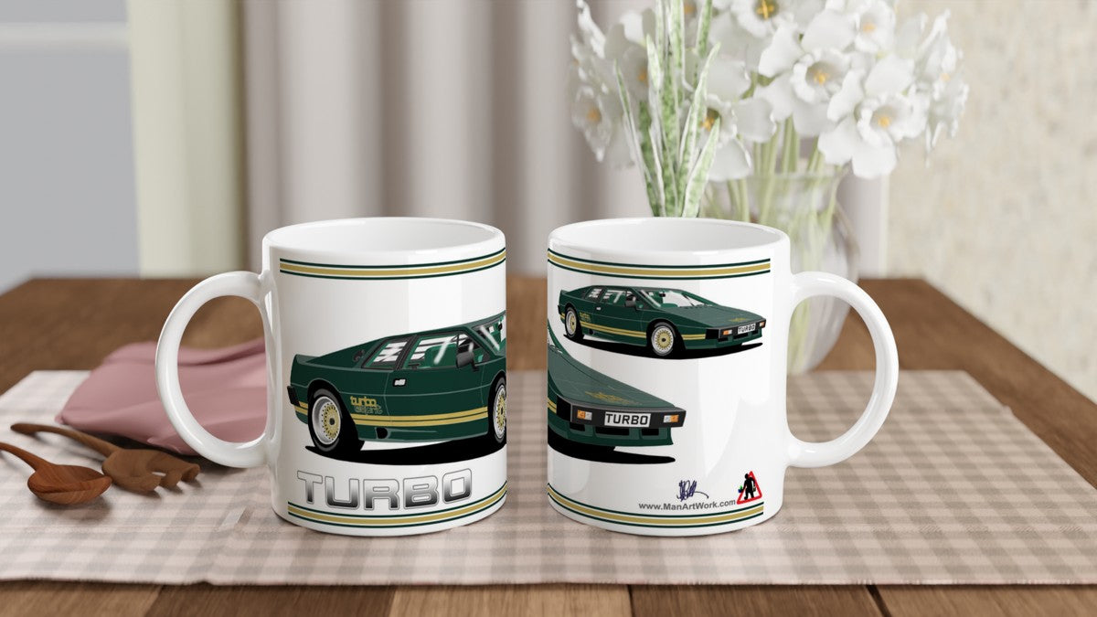 Lotus Esprit Turbo in Green Car Mug