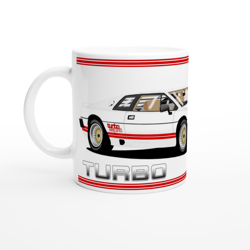 Lotus Esprit Turbo in White Car Mug