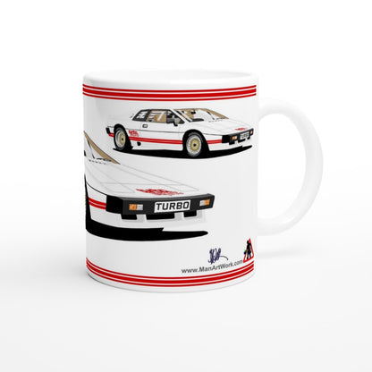 Lotus Esprit Turbo in White Car Mug