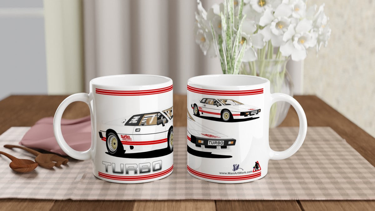 Lotus Esprit Turbo in White Car Mug