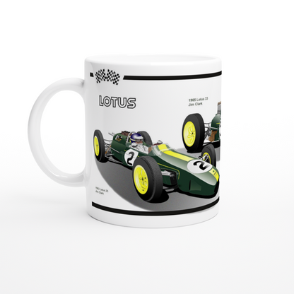 Lotus Jim Clark F1 Motor Racing Art Mug