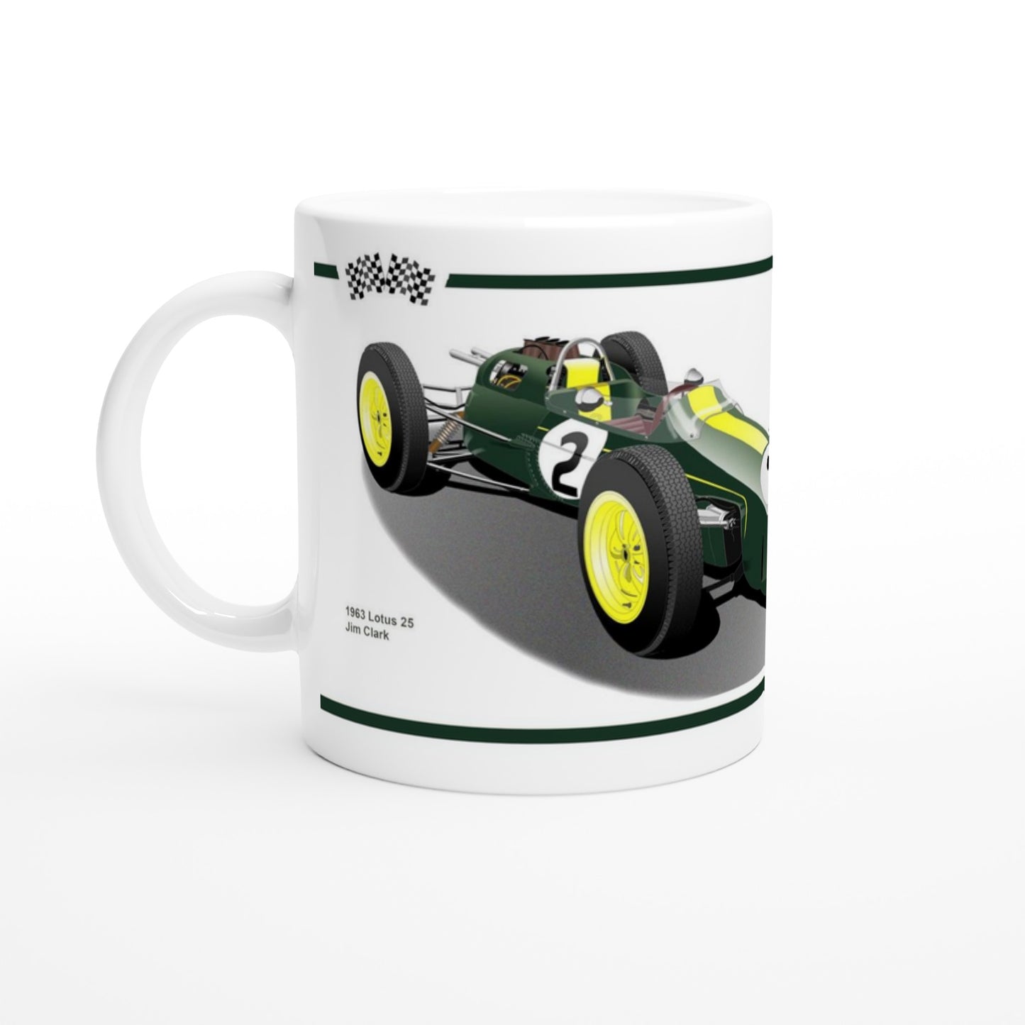Lotus 25 1963 F1 Motor Racing Art Mug